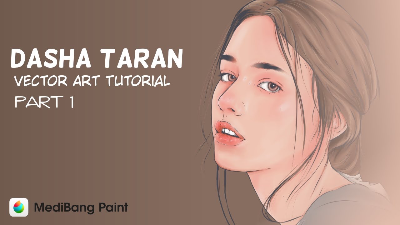 Dasha Taran - Vector Art Tutorial - Medibang Paint Android (Part 1 : Lineart)