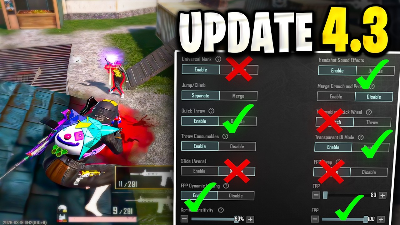 NEW 4.3 UPDATE 🚀 Best Sensitivity Code for INSANE Headshots & Laser Hip-Fire | PUBG Mobile/BGMI