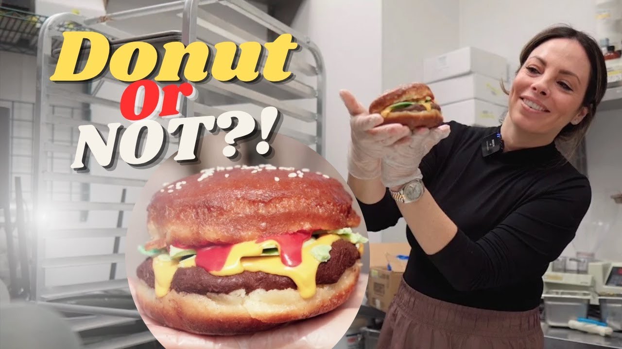 DONUT OR NOT?! Lets make the very first donut cheeseburger!