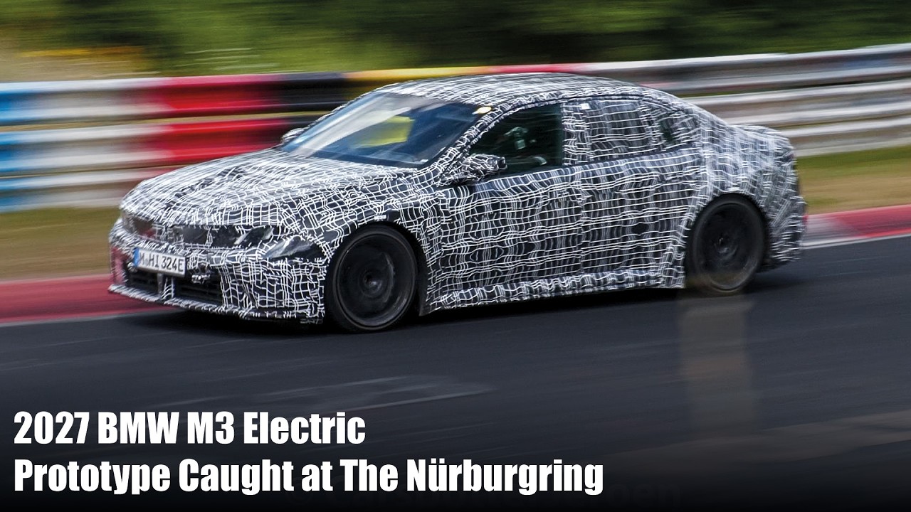 2027 BMW M3 Electric (ZA0) EV Test Mule Prototype Caught at The N&uuml;rburgring