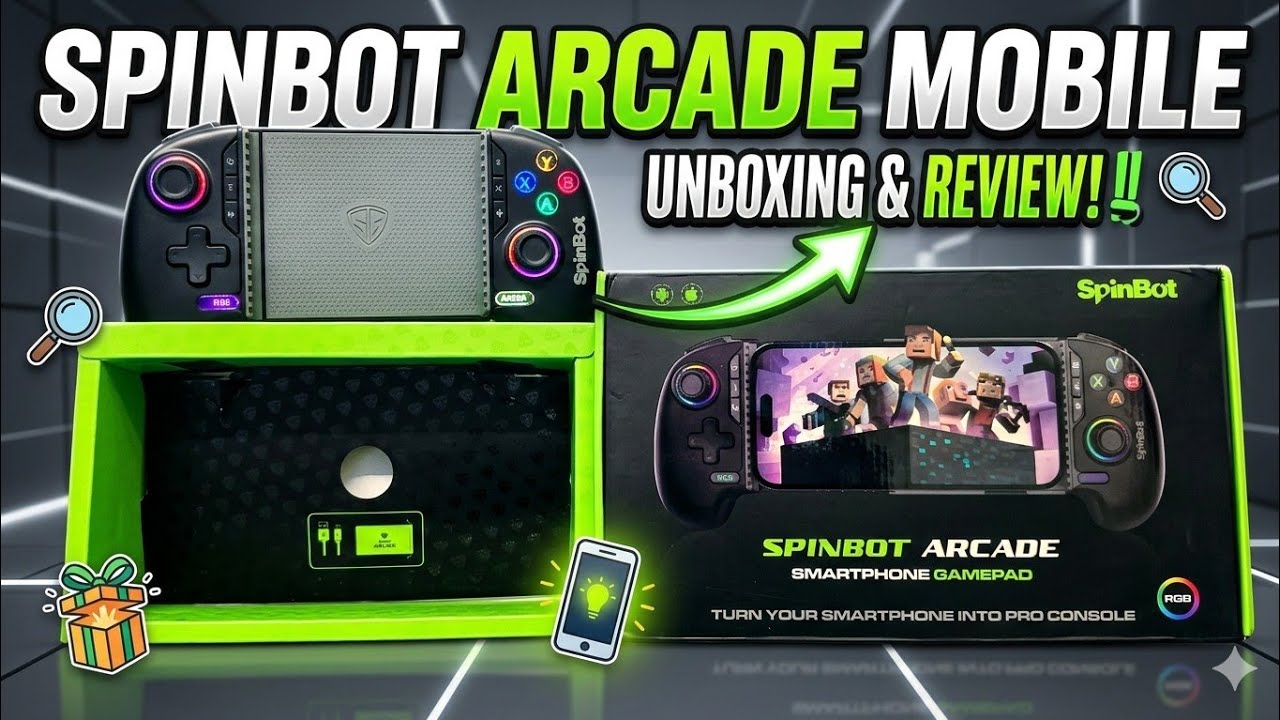 Spinbot Arcade Mobile Gaming Controller Unboxing And Review |  Play  BGMI  With Spinbot Arcade 🔥