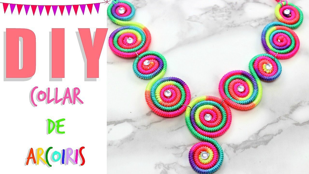 DIY COLLAR DE ARCOIRIS EN ESPIRAL! DIY RAINBOW NECKLACE!