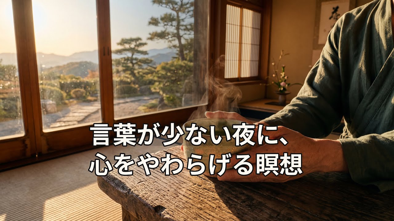 言葉が少ない夜に、心をやわらげる瞑想