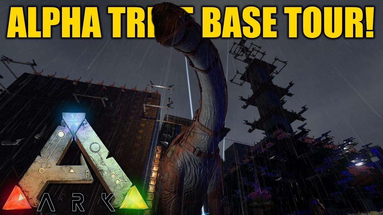 OFFICIAL ALPHA TRIBE FULL BASE TOUR! - Ark Survival Evolved