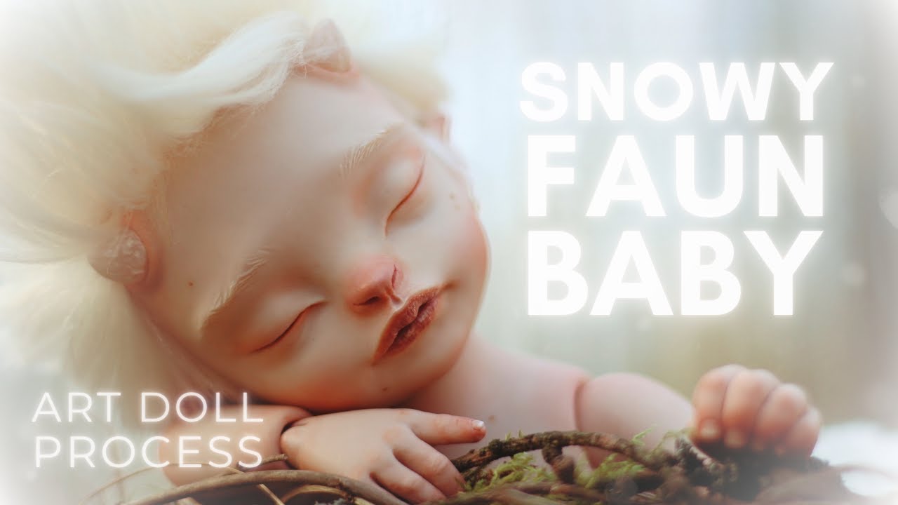 Snowy Faun baby | OOAK art doll making process