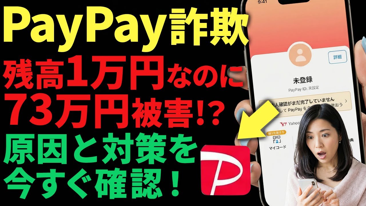 【注意喚起】PayPay残高1万円なのに73万円被害…実例から学ぶ原因と対策│スマホアプリ教室