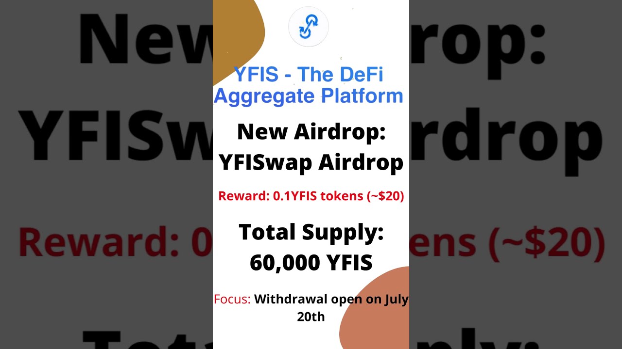 YFISwap Airdrop of Total Supply 60,000 YFIS Token ~$20 #shorts #cryptvio