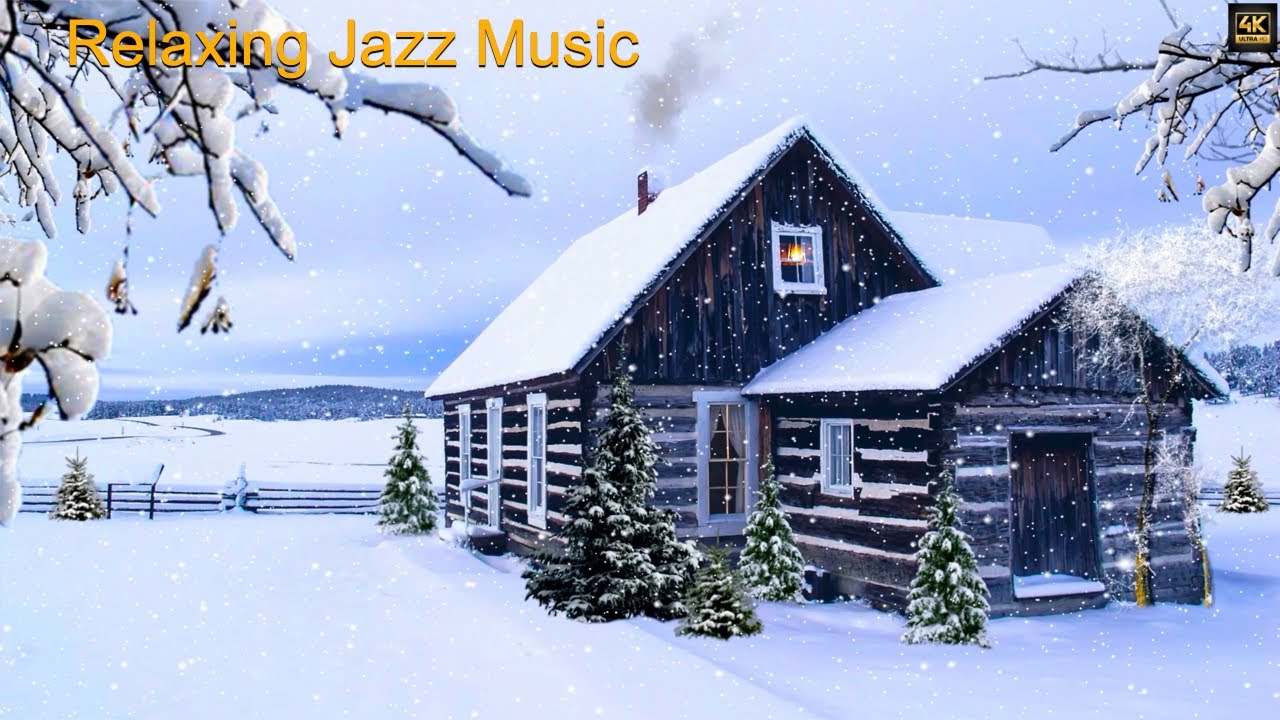 Gentle Snowfall at a Cozy Cottage ❄️ | Relaxing Jazz Music for Winter Calm