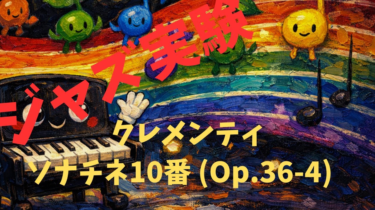 ★AIジャズ★Piano Trio クレメンティ：「ソナチネ10番」－ Clementi: Sonatina Op. 36-4, 1st  (Jazz Reimagined)