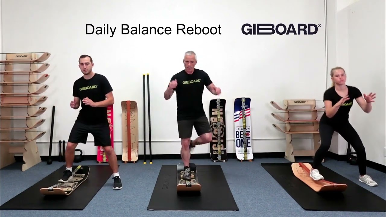Daily Balance Reboot Exercise Demonstration on a SlackBoard Balance Board