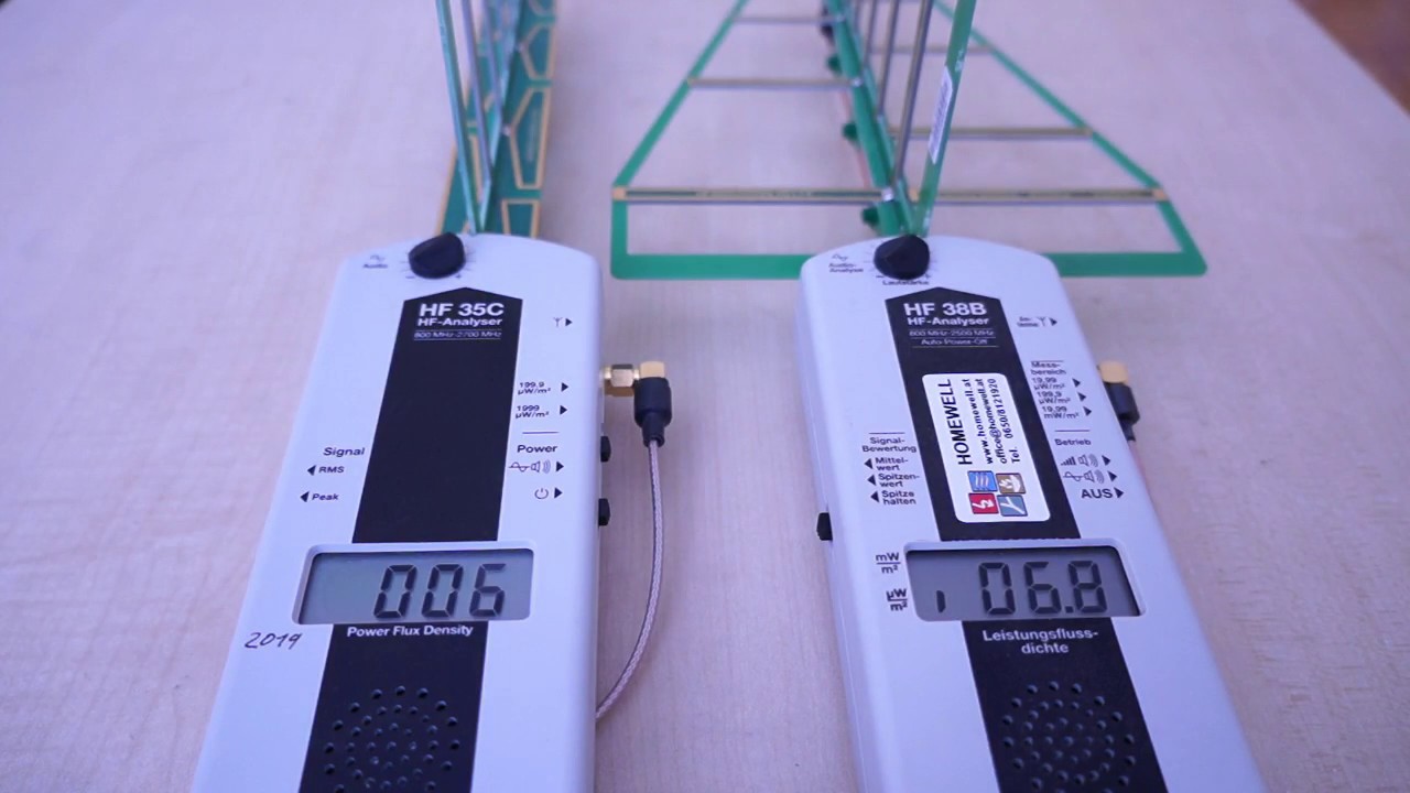 Test Elektrosmog Messger&auml;te Gigahertz Solutions HF35C vs HF38B