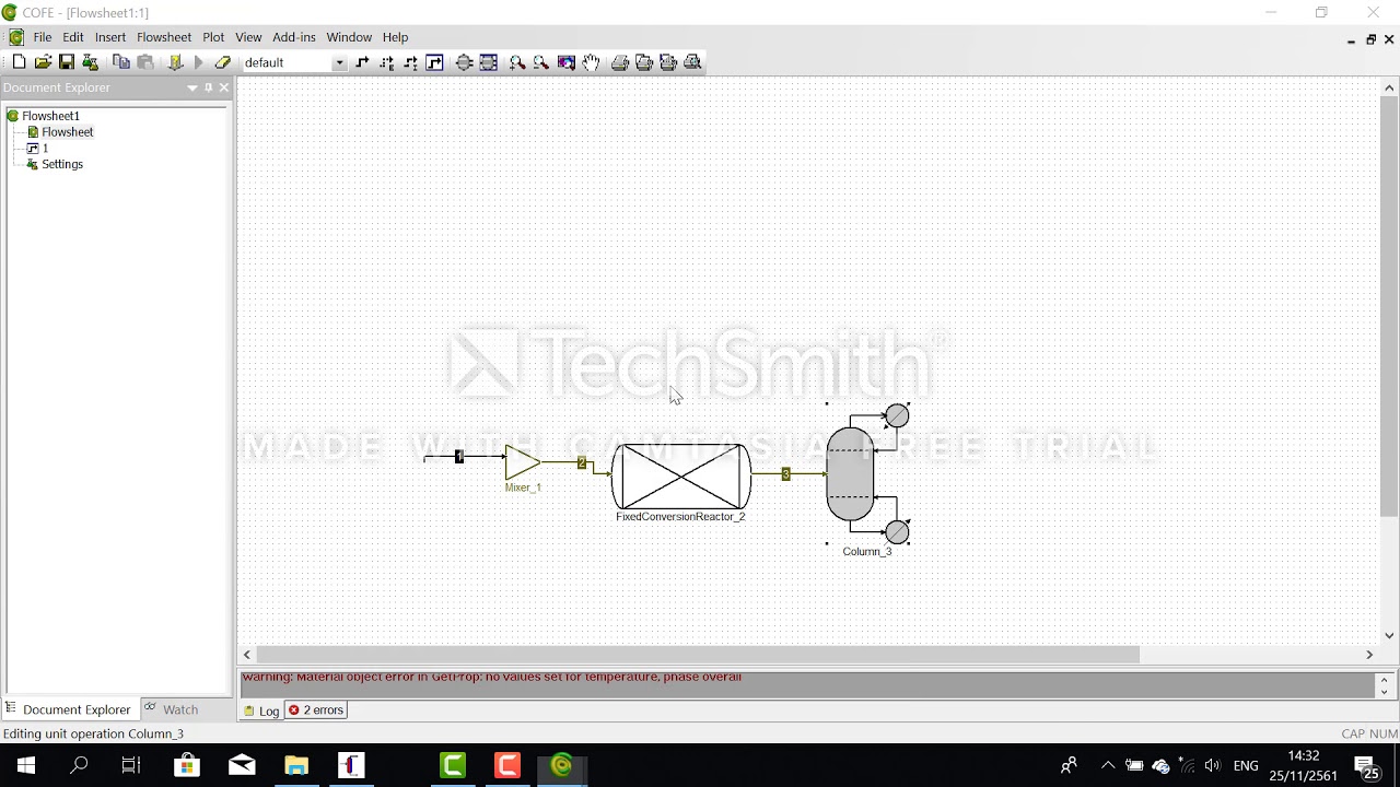 Coco simulation (Reactor Design CHE343)