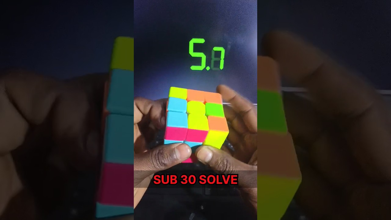 Sub 30 Solve | 3x3 Rubik's cube solve | Under 30 sec | Day 23 | @crashcubing