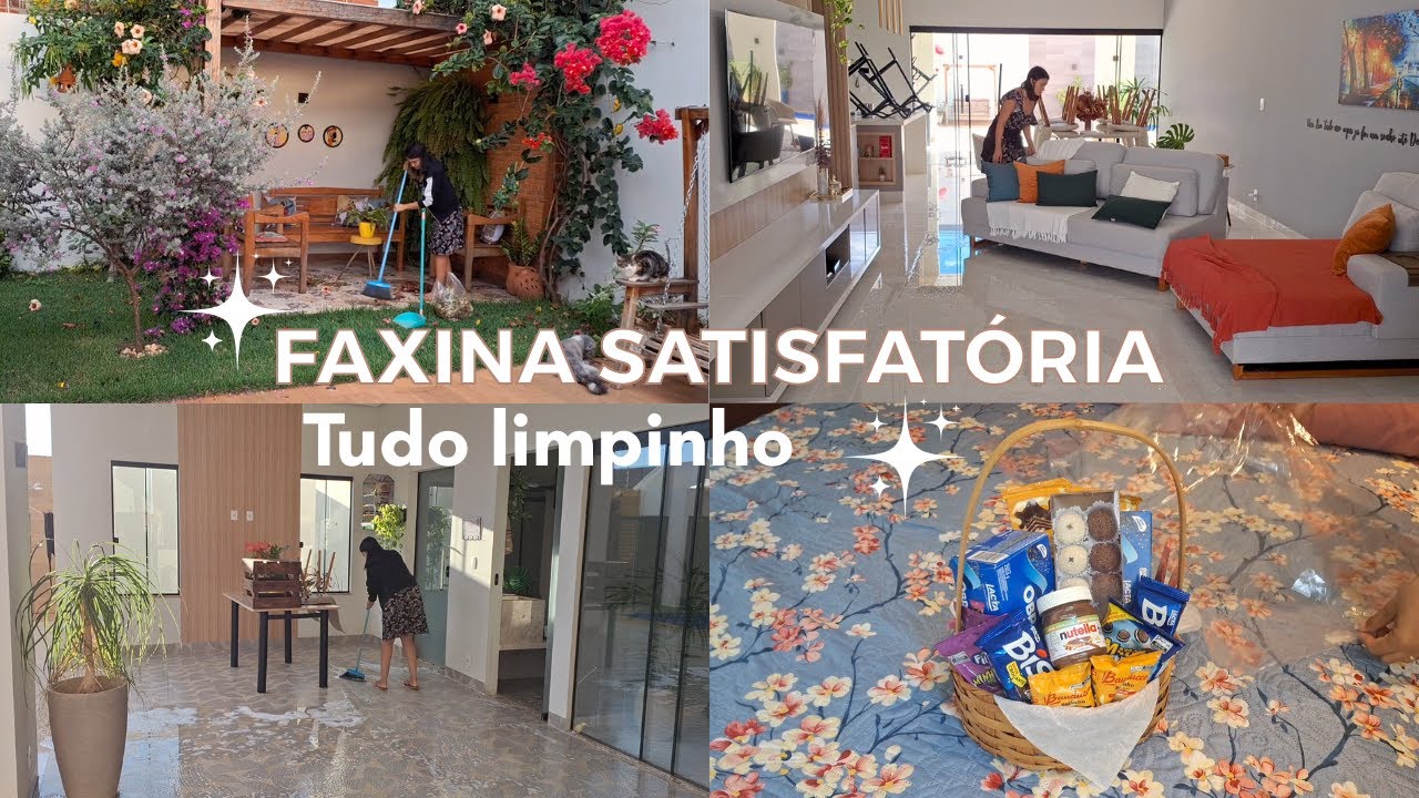 FAXINA na CASA , como esfrego os REJUNTES , limpeza do JARDIM , desabafo... CESTA de agradecimento 😊