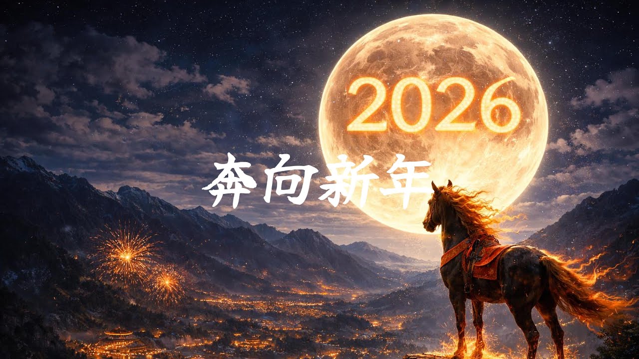 ♫ 奔向新年《火马踏响新春节拍，旧年一去不回头。》
