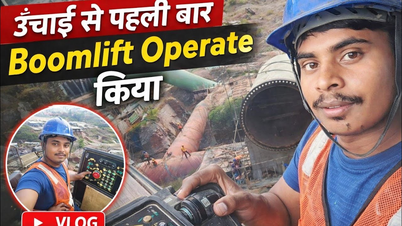 पहली बार ऊपर से Boomlift चलाया 😱 | High Risk Boomlift Vlog