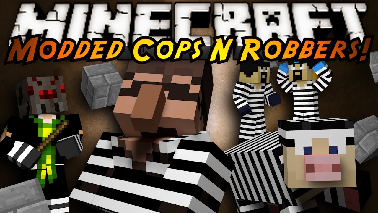 Minecraft Mini-Game : MODDED COPS N ROBBERS! MORPH!