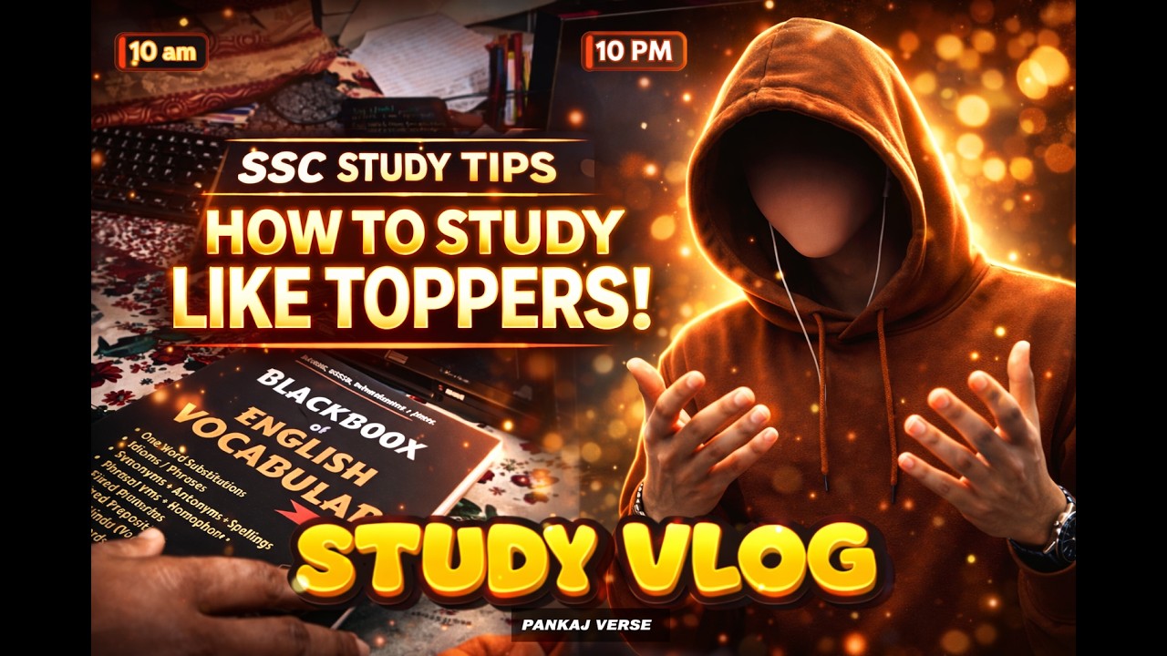 SSC STUDY VLOG: Wake Up At 5 AM For My CGL NTPC Self Study | Productive 10 Hrs Study | Motivation
