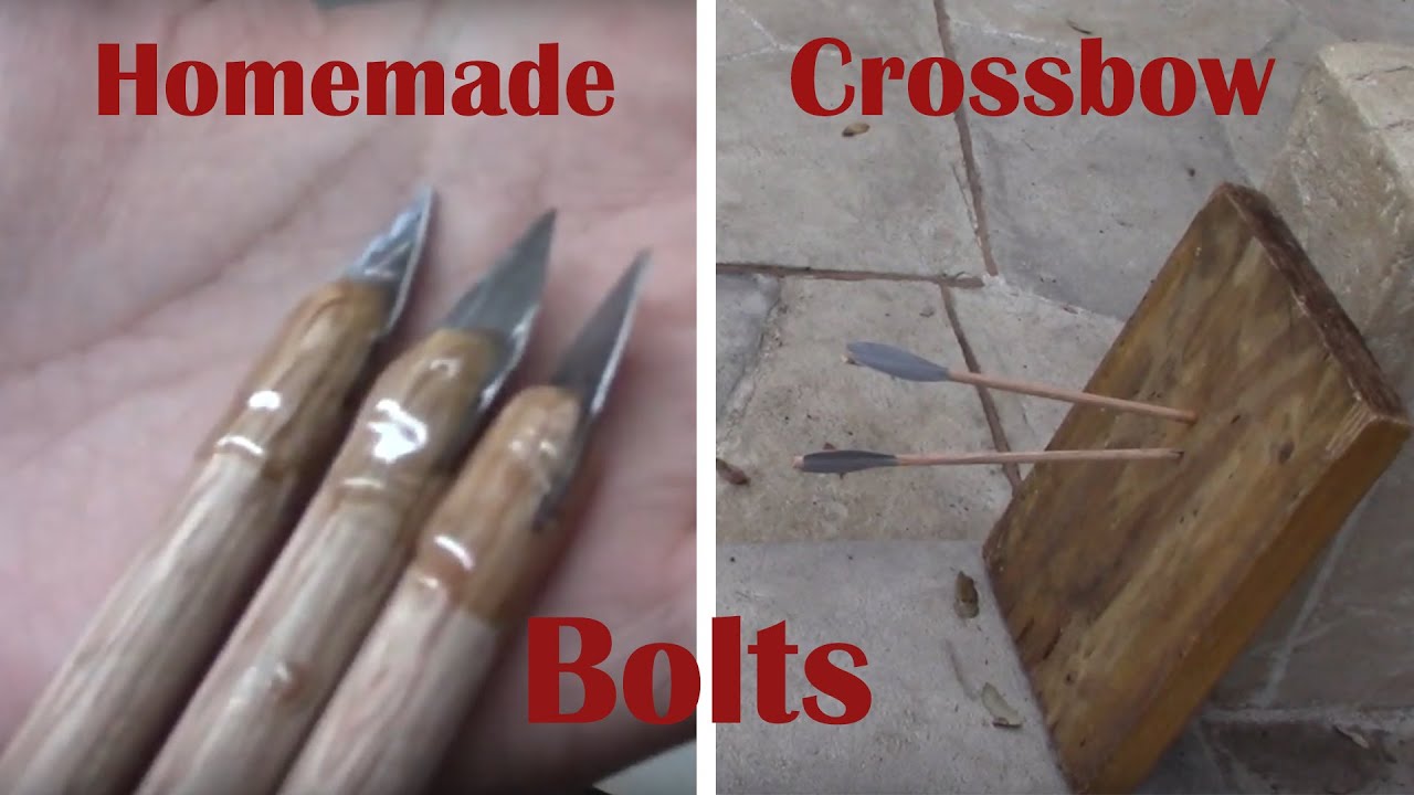 Making Homemade Crossbow Bolts.