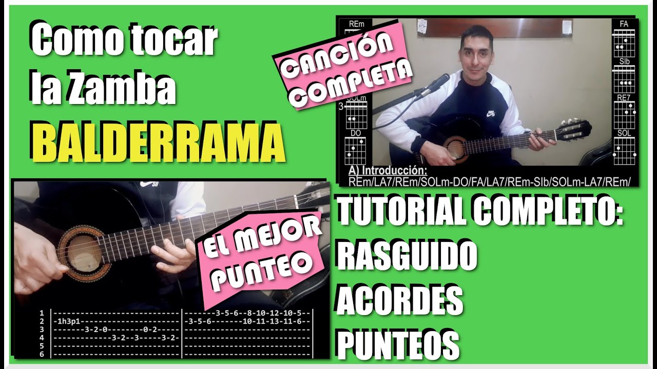 BALDERRAMA - Tutorial: RASGUIDO, ACORDES Y PUNTEO -  Versión del DÚO SALTEÑO