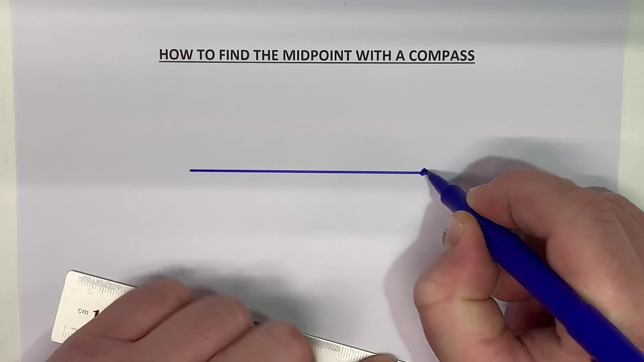 How to find the midpoint with a compass
