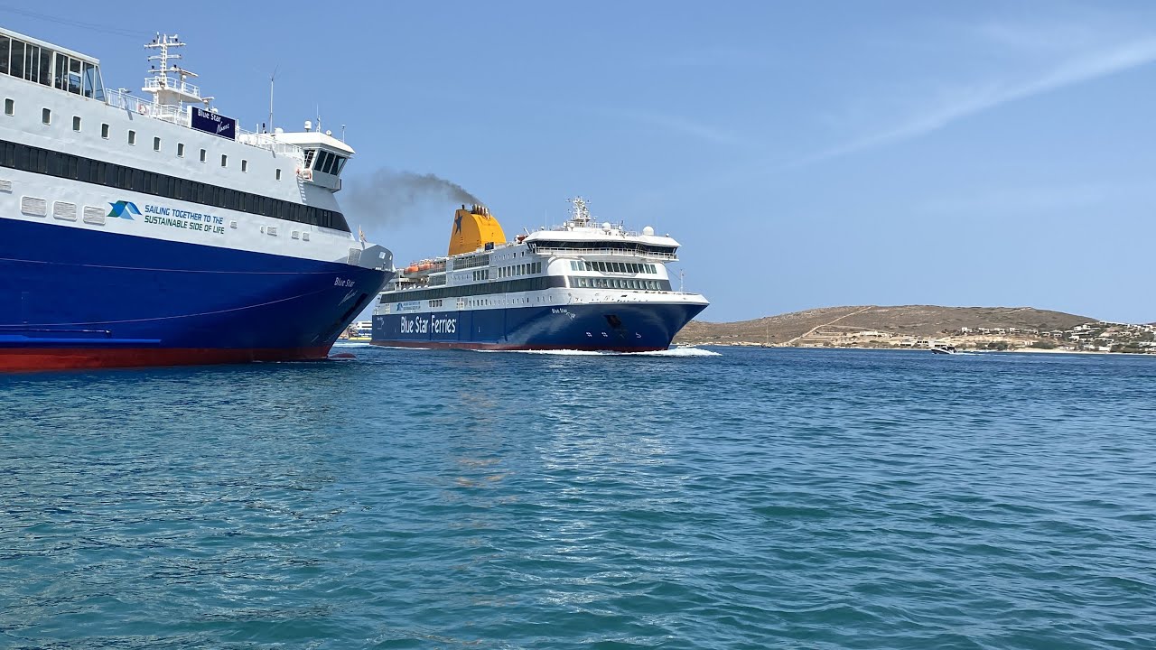 Blue star Delos άφιξη στην παρο!