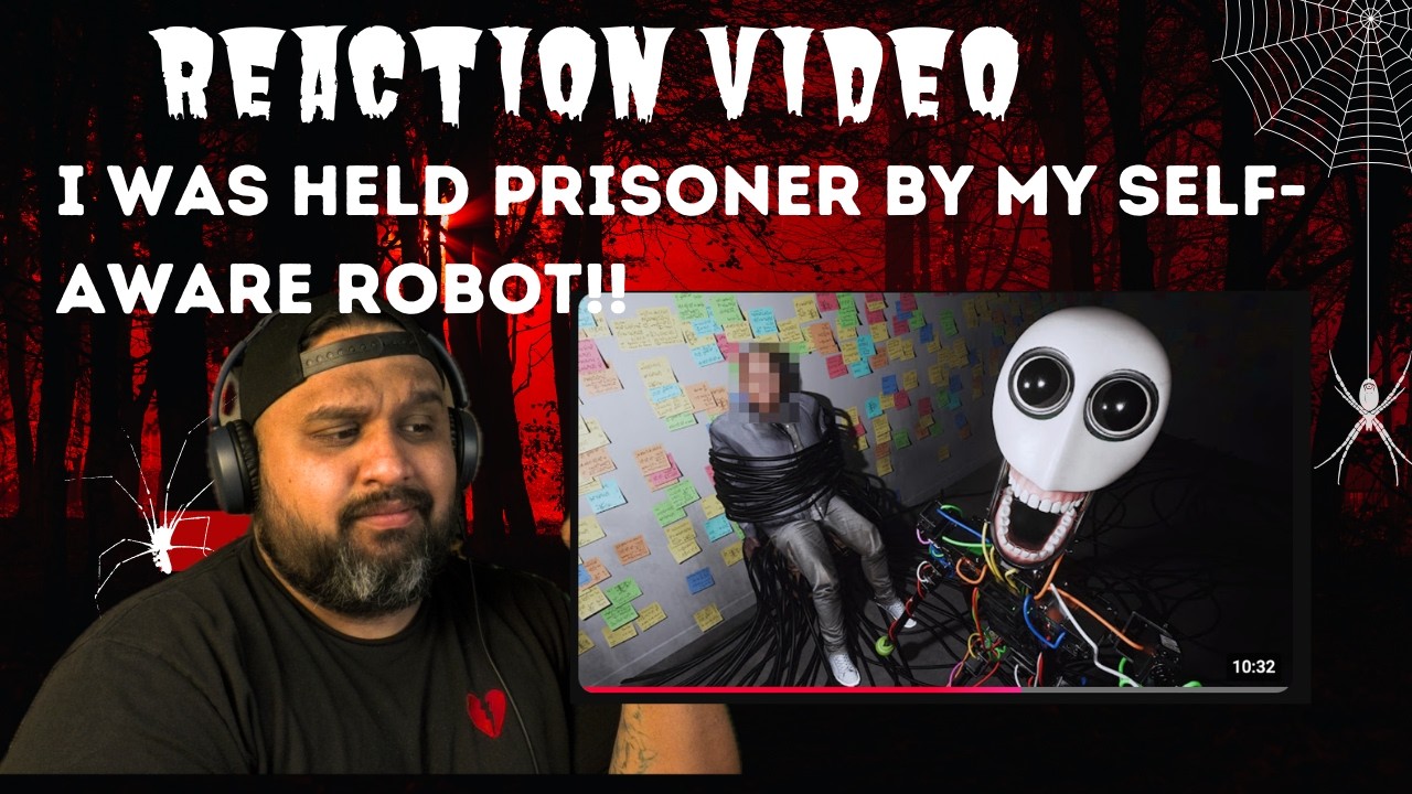 Reaction Video to I was held prisoner by my self aware robot Lights are off.