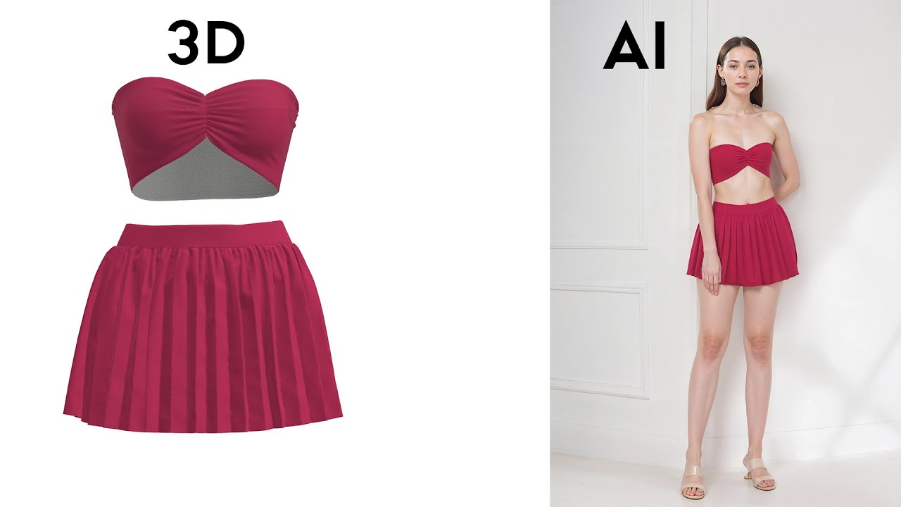STYLE 3D AI - 3D Clothes to AI realistic Clothes #style3dai #ai #3dfashion #aifashion