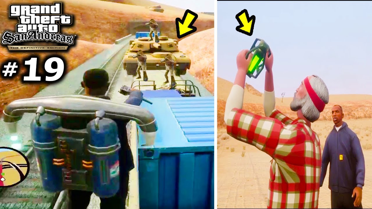 سرقنا المادة الخضراء الغريبة من القطار العسكري 💥😱 | GTA San Definitive Edition #19