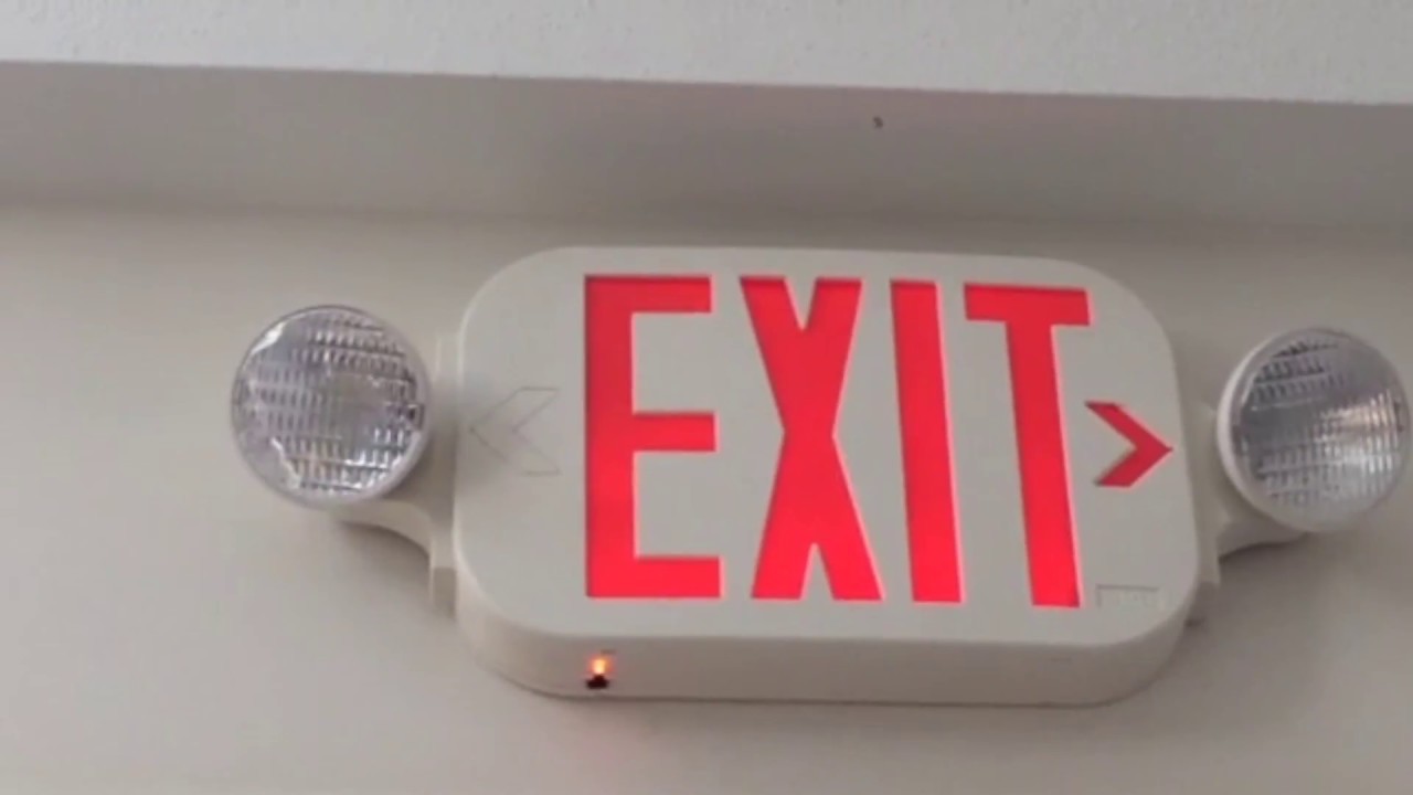 Exit sign testing Exit sign setup 2