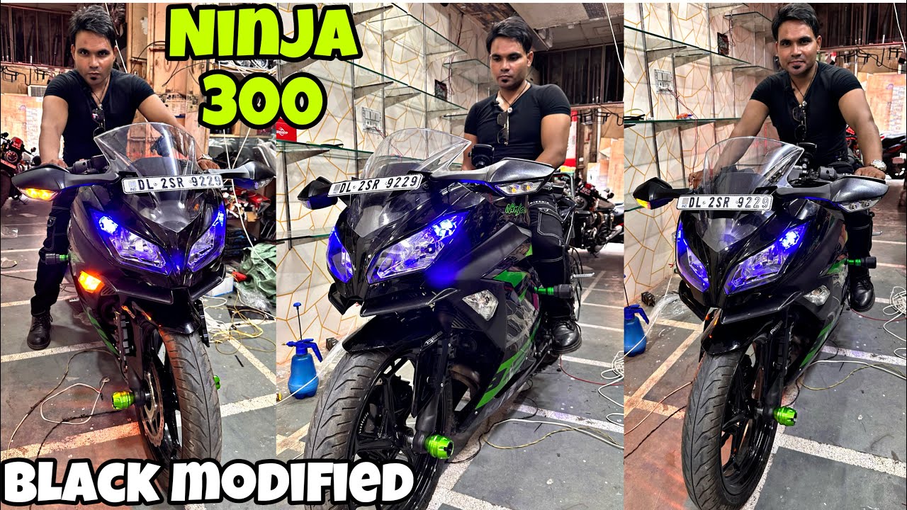Ninja 300 Modified Black 🖤 | ninja 300 best Modification | skd bike world