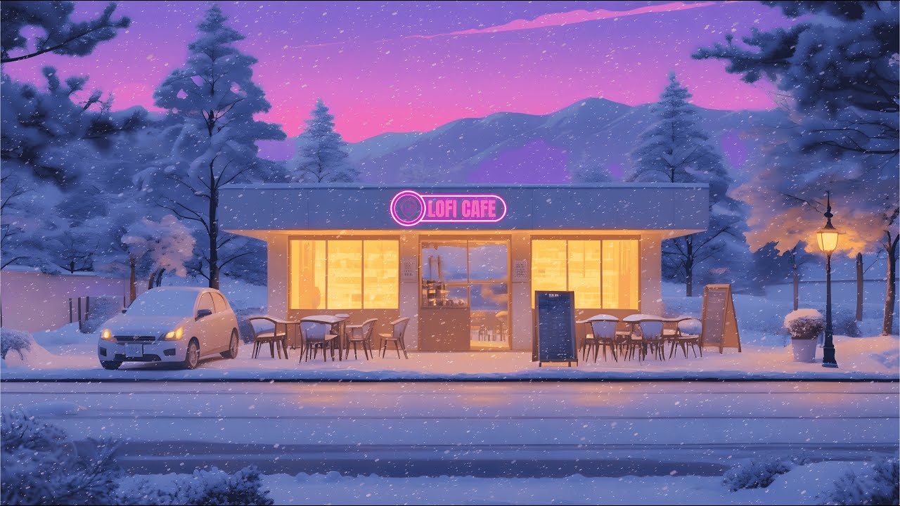 A Calm Winter Street ❄️ Lofi Beats to Unwind, Relax & Let Go