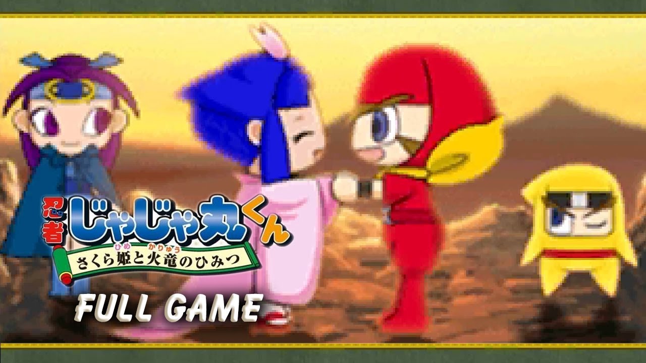 【Ninja Jajamaru-kun: Sakura-hime to Karyu no Himitsu】3DS 100% Gameplay Walkthrough FULL GAME