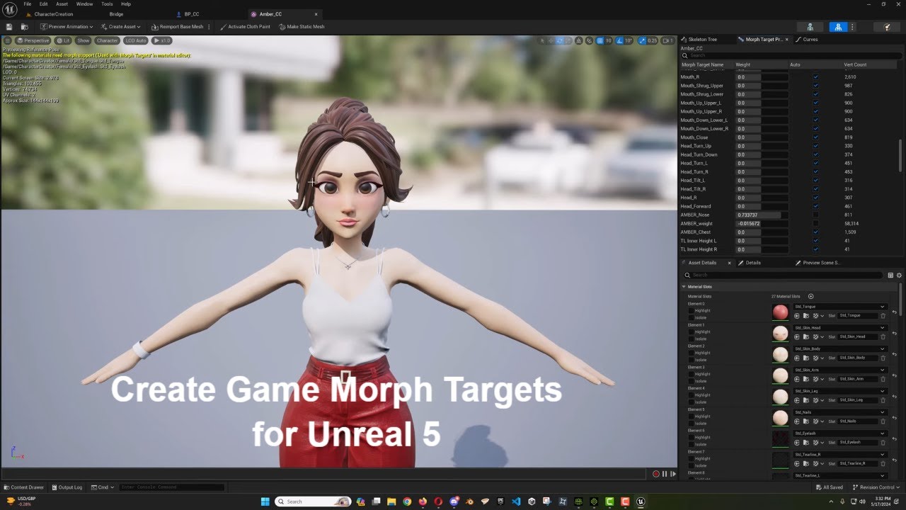 How to Create Game Morph Targets with Reallusion Character Creator and iClone for Unreal 5 or Unity