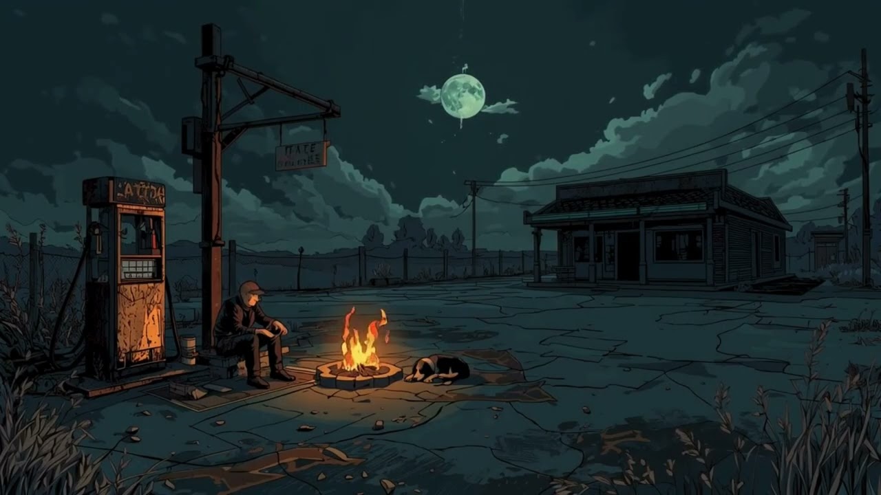 The Last Stop Before Nowhere || 4 Hours Post Apocalyptic Gas Station Ambience