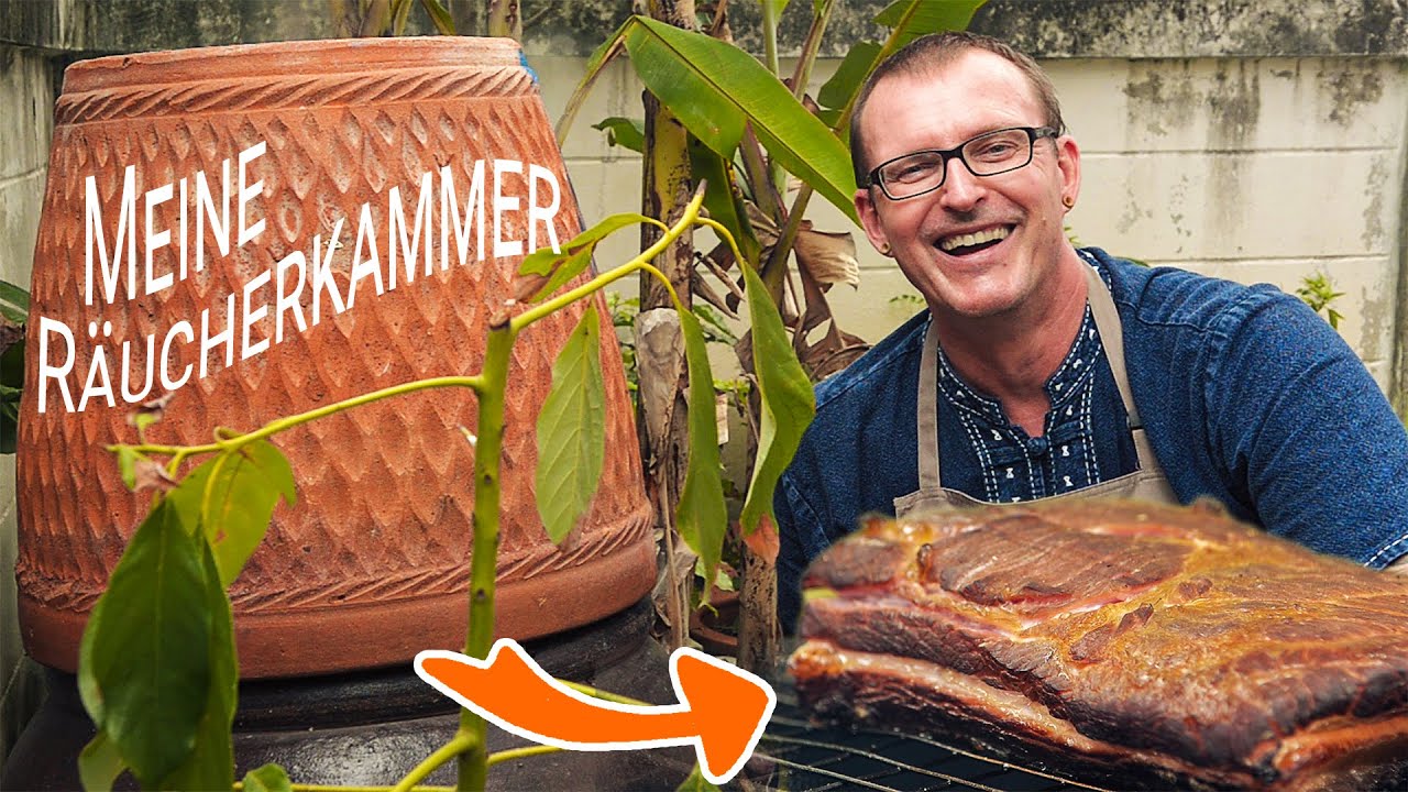 Bacon selber machen - Pökeln - Backen oder im Blumentopf Räuchern