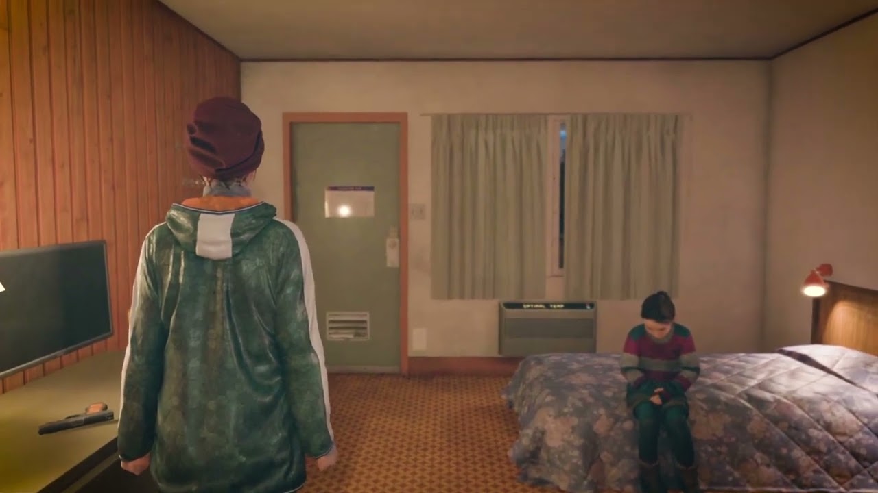 Detroit: Become Human - Motel Night Ambiance (rain outside, a/c, passing trains)