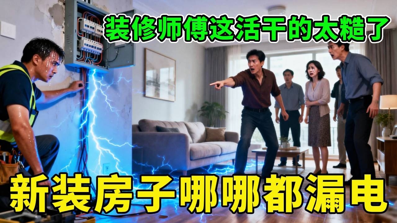 新装修好的家里哪哪漏电，在电路箱一看直接气笑了，这装修师傅活干的太糙了【城阳电工电路】