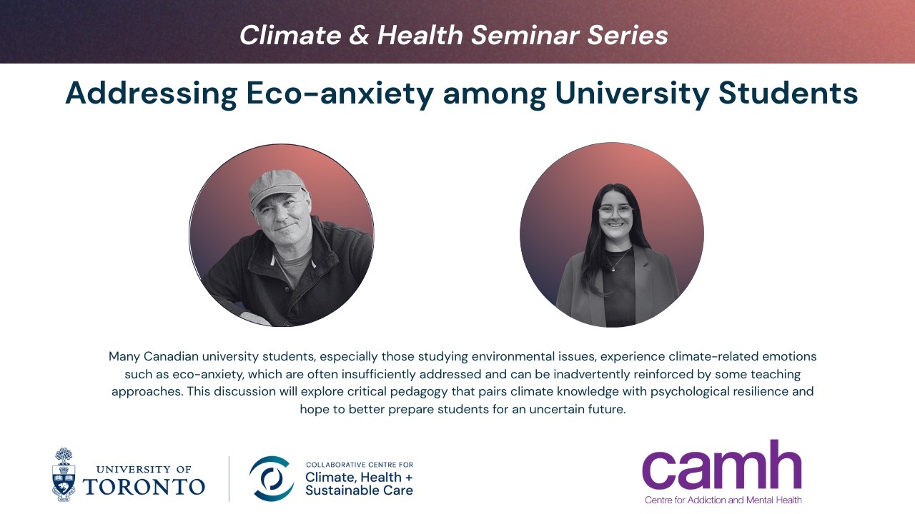 Advancing a discussion of how university instructors can address eco-anxiety among their students