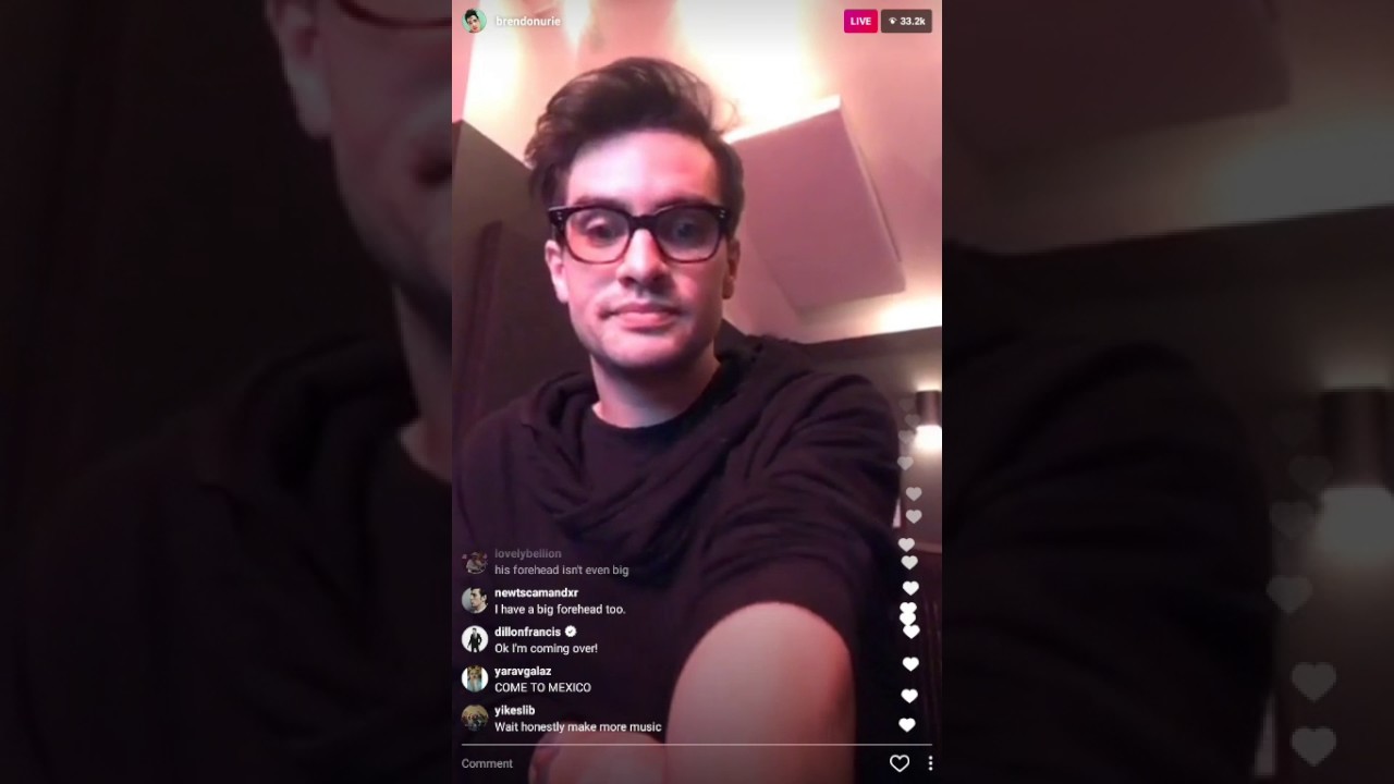 Brendon Urie on Instagram Live (January 12, 2017) (part 2)