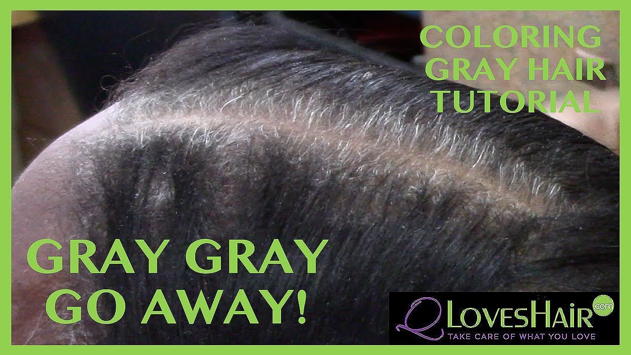 Natural Black Haircolor on Gray Hair... Coloring Gray Hair!