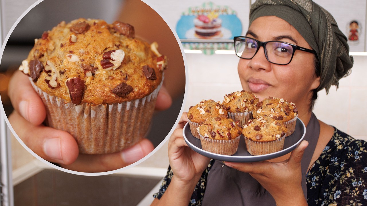 Así se hacen los muffins de plátano más ricos en casa