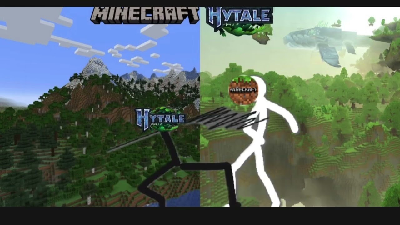 Hytale vs Minecraft meme war. #hytale #minecraft #minecraftmemes #roblox 