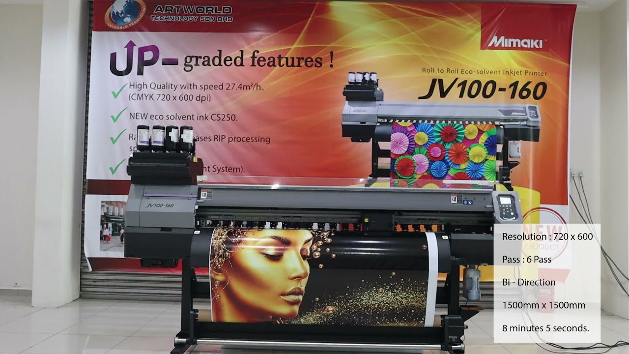 JV100-160 Roll to Roll Eco-solvent Inkjet Printer