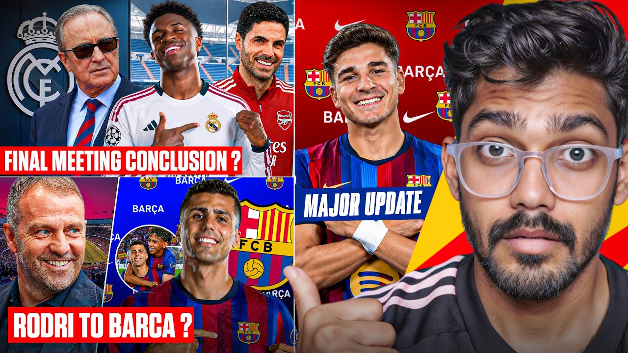 Vini Jr meeting with Real Madrid DONE ! Alvarez to Barca BIG UPDATE, Rodri to Barcelona 100% ?