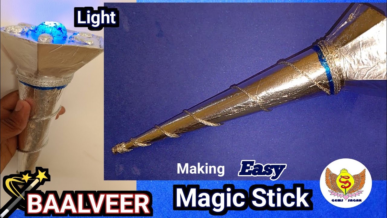 How To Make a Baalveer Jadui Dand (Magic stick) with 🔦 cardboard in very easy way