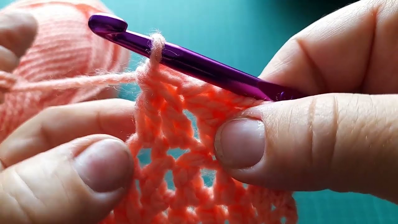 1. Háčkovanie pre začiatočníkov: Ako zháčkovať dva dlhé stĺpiky na jeden - Ako tvarovať prácu #diy