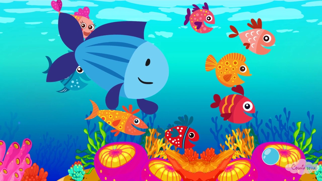 9 &Psi;&alpha;&rho;ά&kappa;&iota;&alpha;- 9 Little Fish-&Pi;&alpha;&iota;&delta;&iota;&kappa;ό &Tau;&rho;&alpha;&gamma;&omicron;&upsilon;&delta;ά&kappa;&iota;- Greek Nursery Rhymes_ Counia Bella