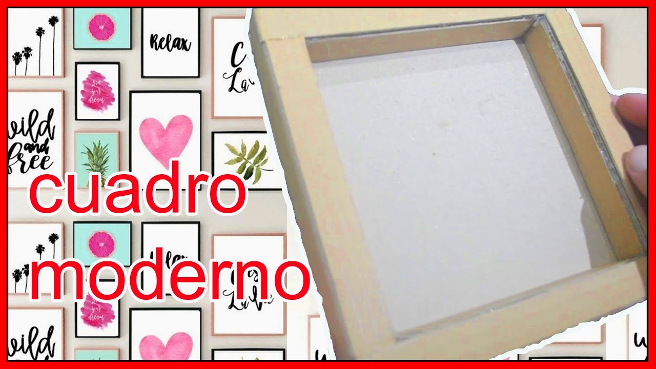 📦😍  COMO hacer CUADRO MODERNO de CARTÓN  👈🌍