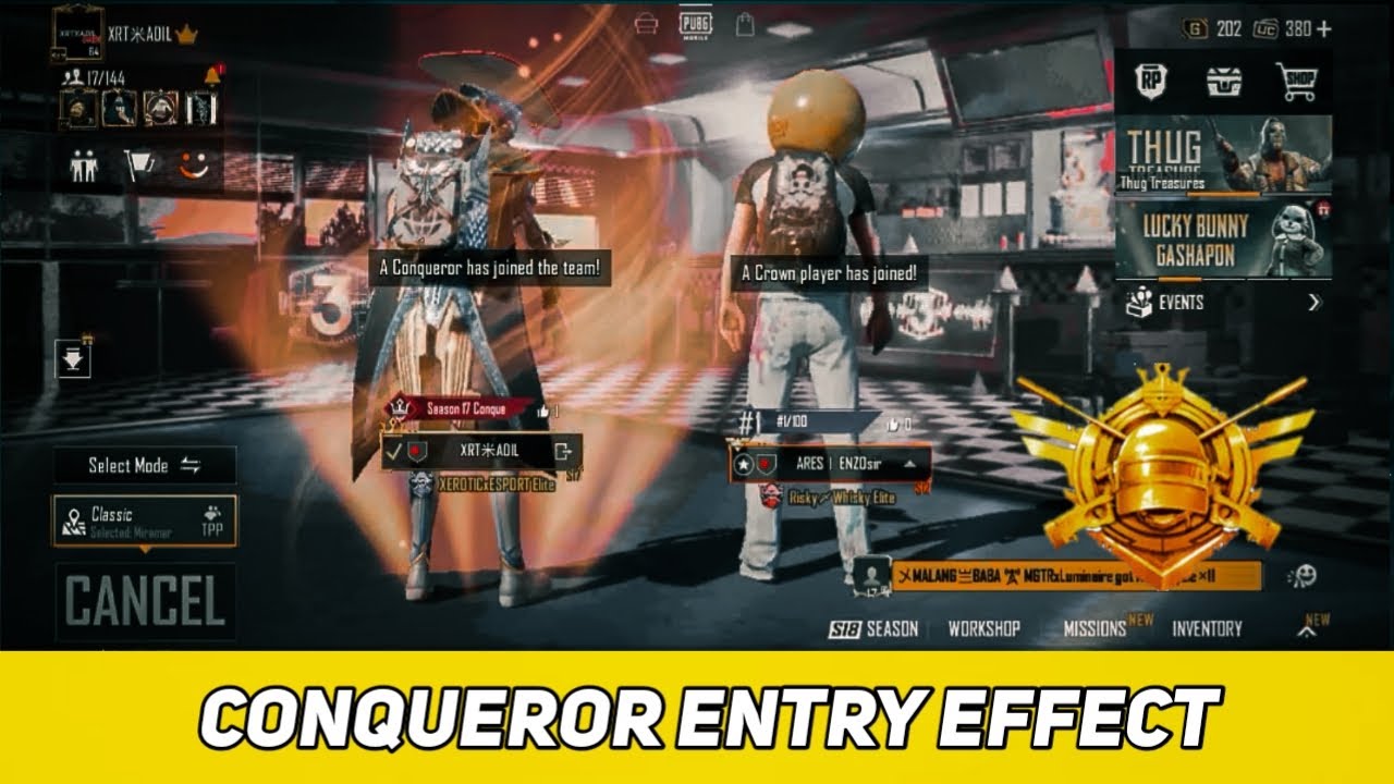 CONQUEROR ENTRY EFFECT | Season 18 Conqueror Entry | Pubg Mobile